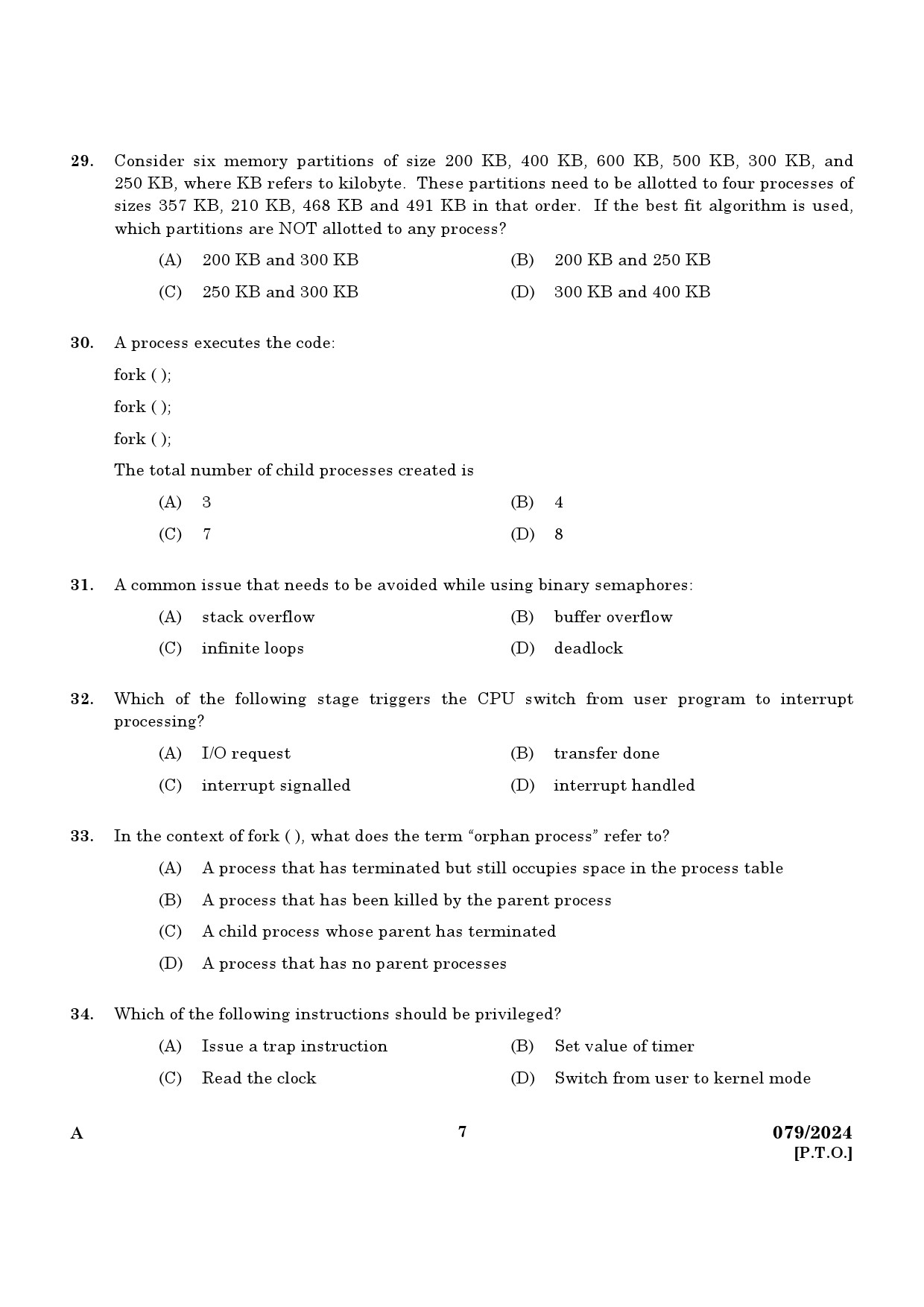 KPSC Lecturer in Information Technology Exam 2024 Code 0792024 5