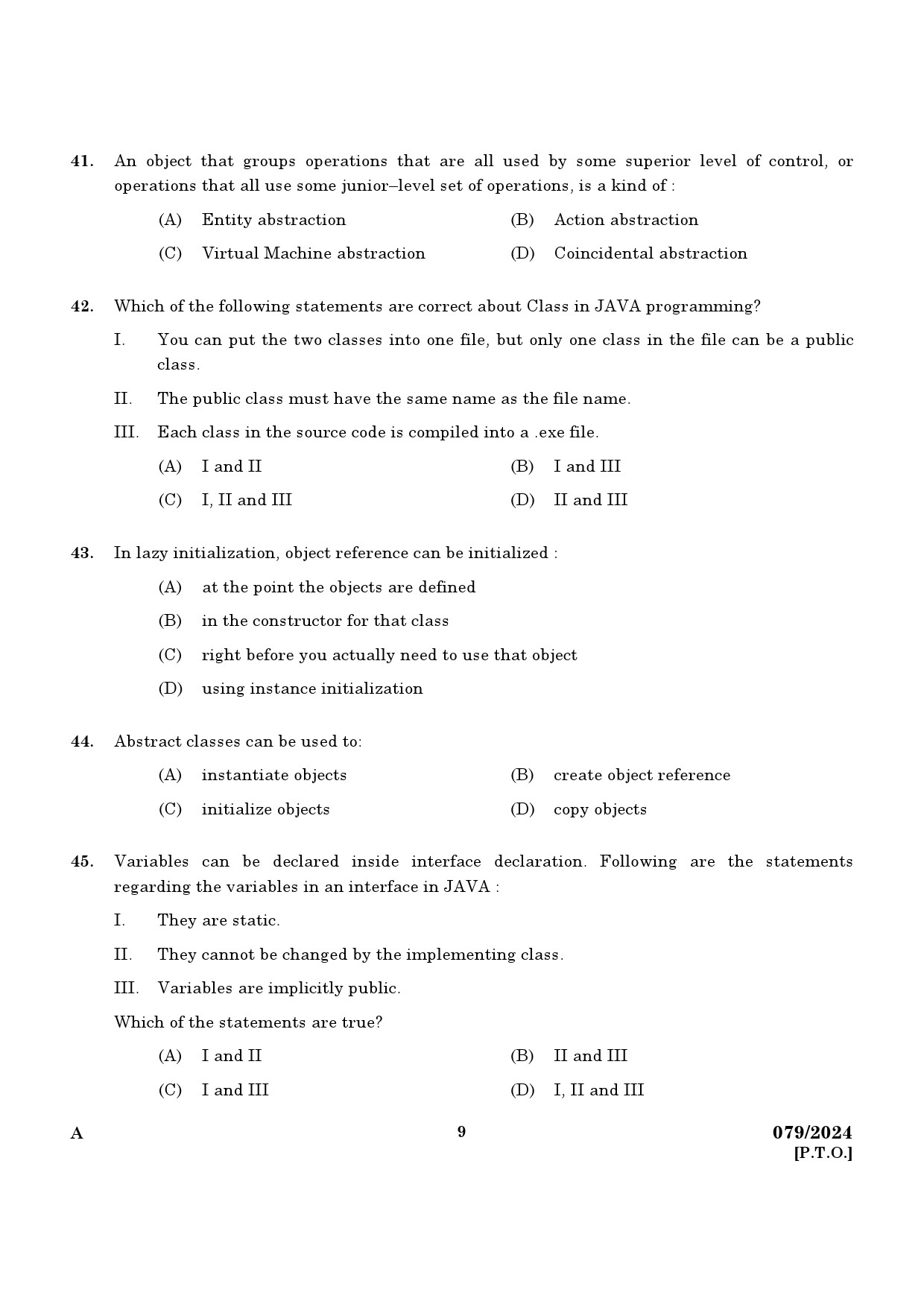 KPSC Lecturer in Information Technology Exam 2024 Code 0792024 7