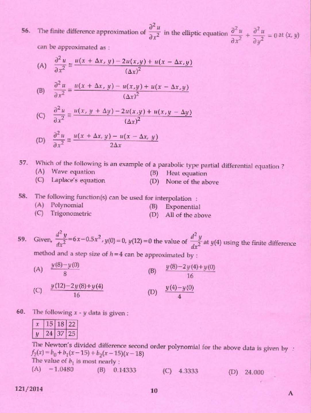 KPSC Lecturer in Mathematics Exam 2014 Code 1212014 8