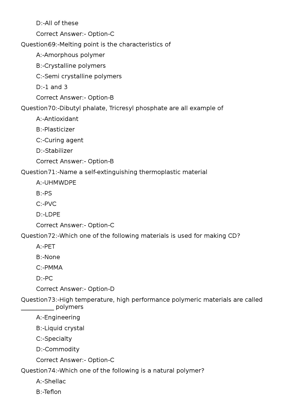 KPSC Lecturer in Polymer Technology Exam 2023 Code 1202023OL 13