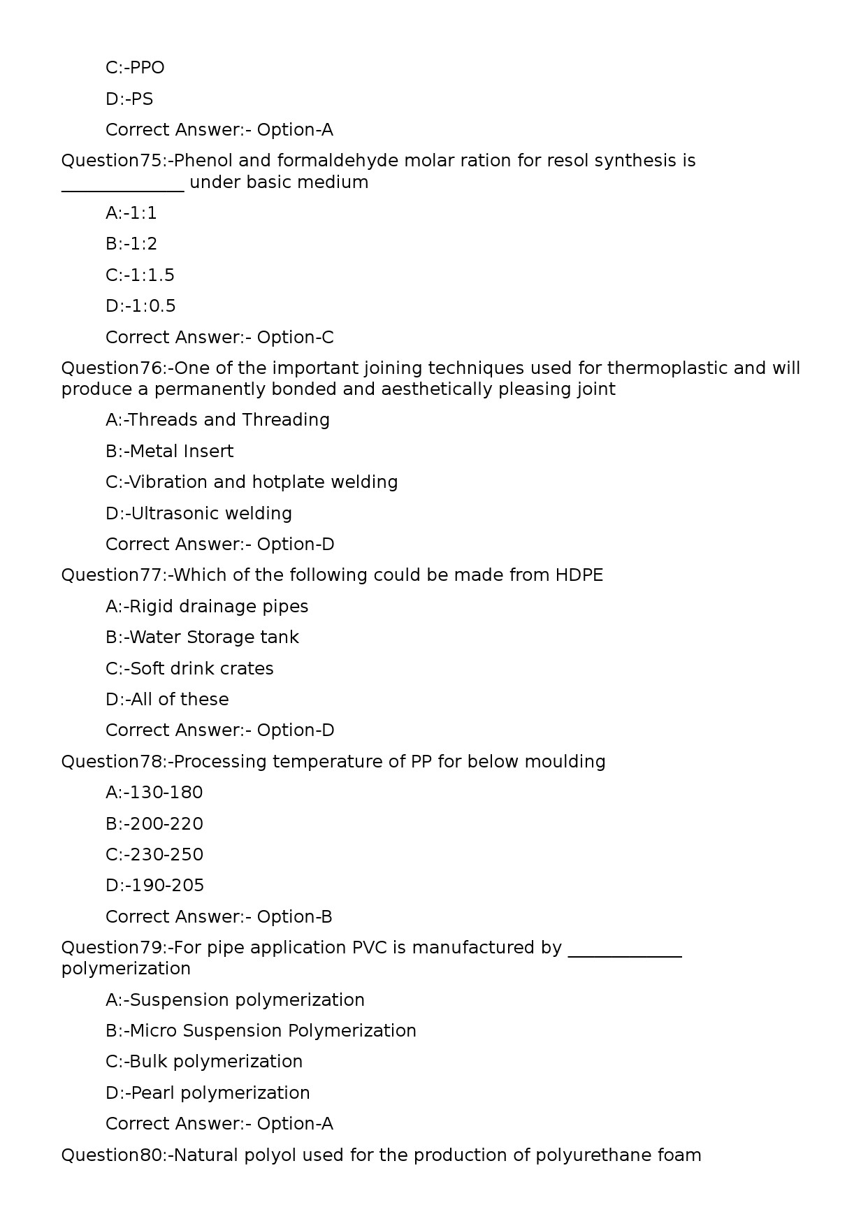 KPSC Lecturer in Polymer Technology Exam 2023 Code 1202023OL 14