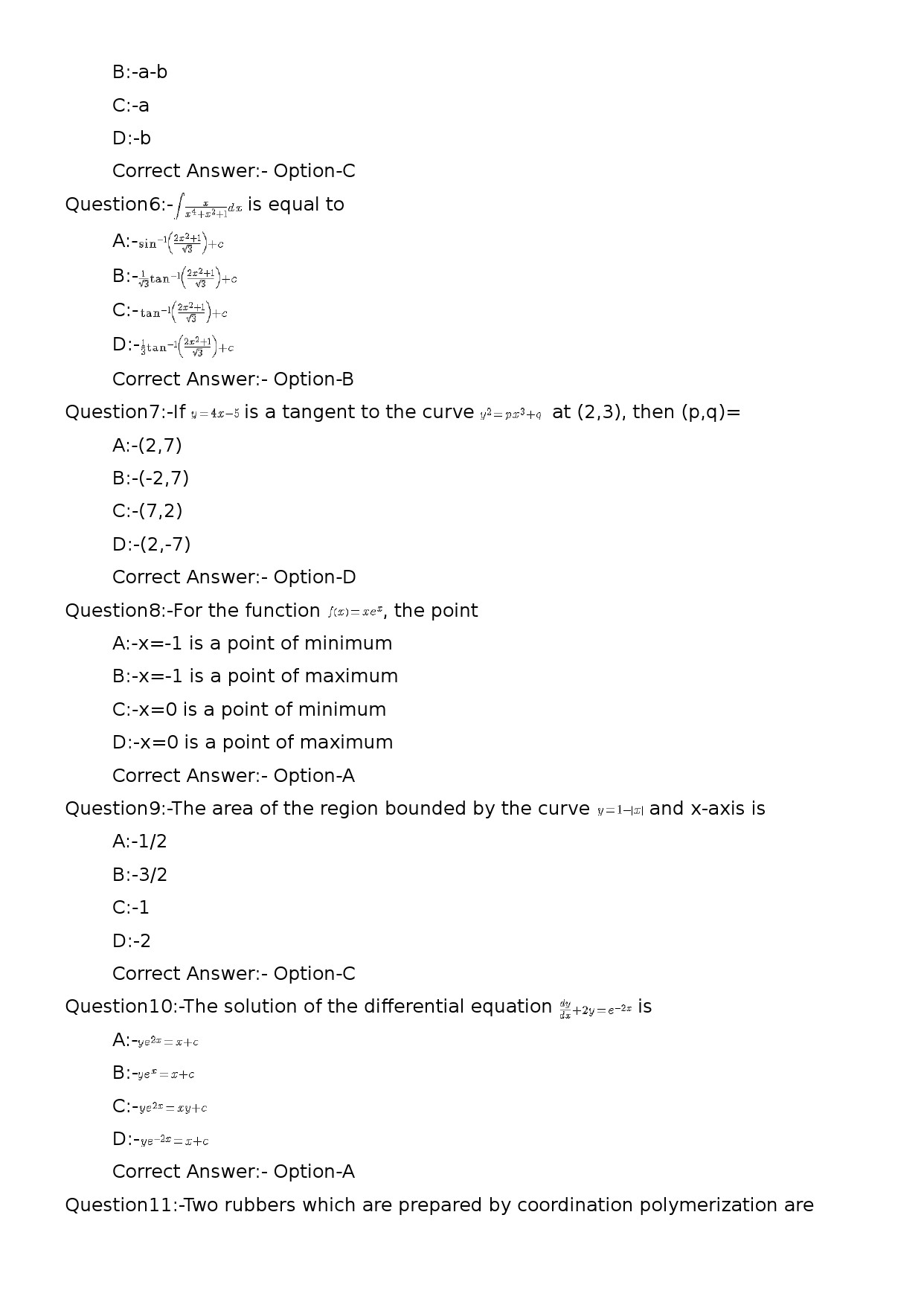 KPSC Lecturer in Polymer Technology Exam 2023 Code 1202023OL 2