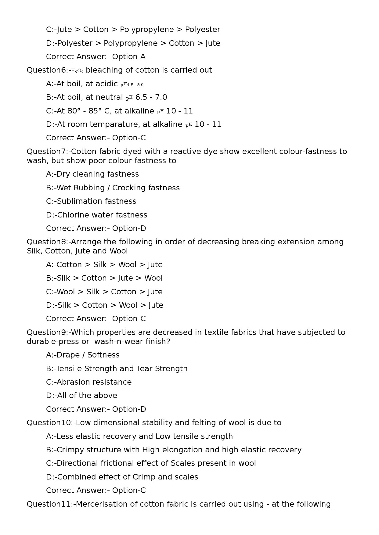 KPSC Lecturer in Textile Technology Exam 2024 Code 802024OL 2