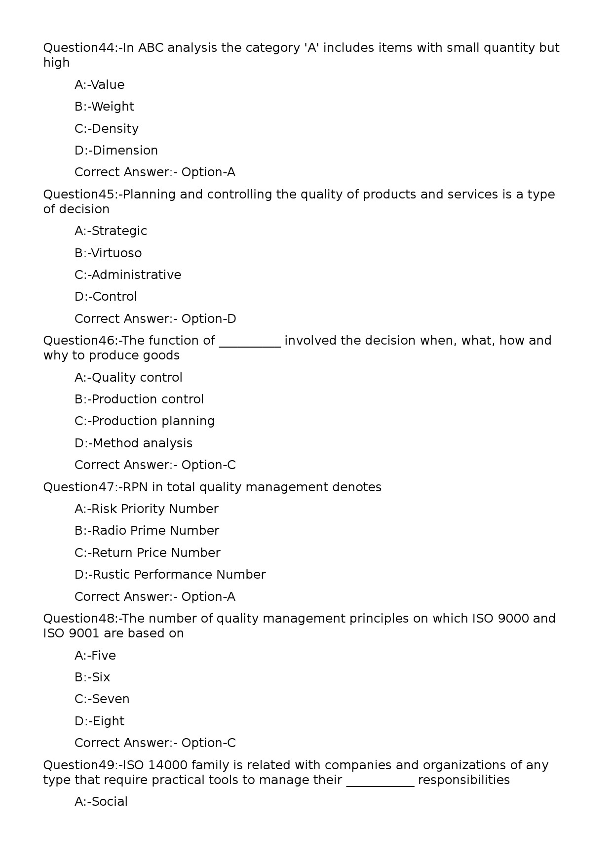 KPSC General Manager Exam 2023 Code 1332023OL 10