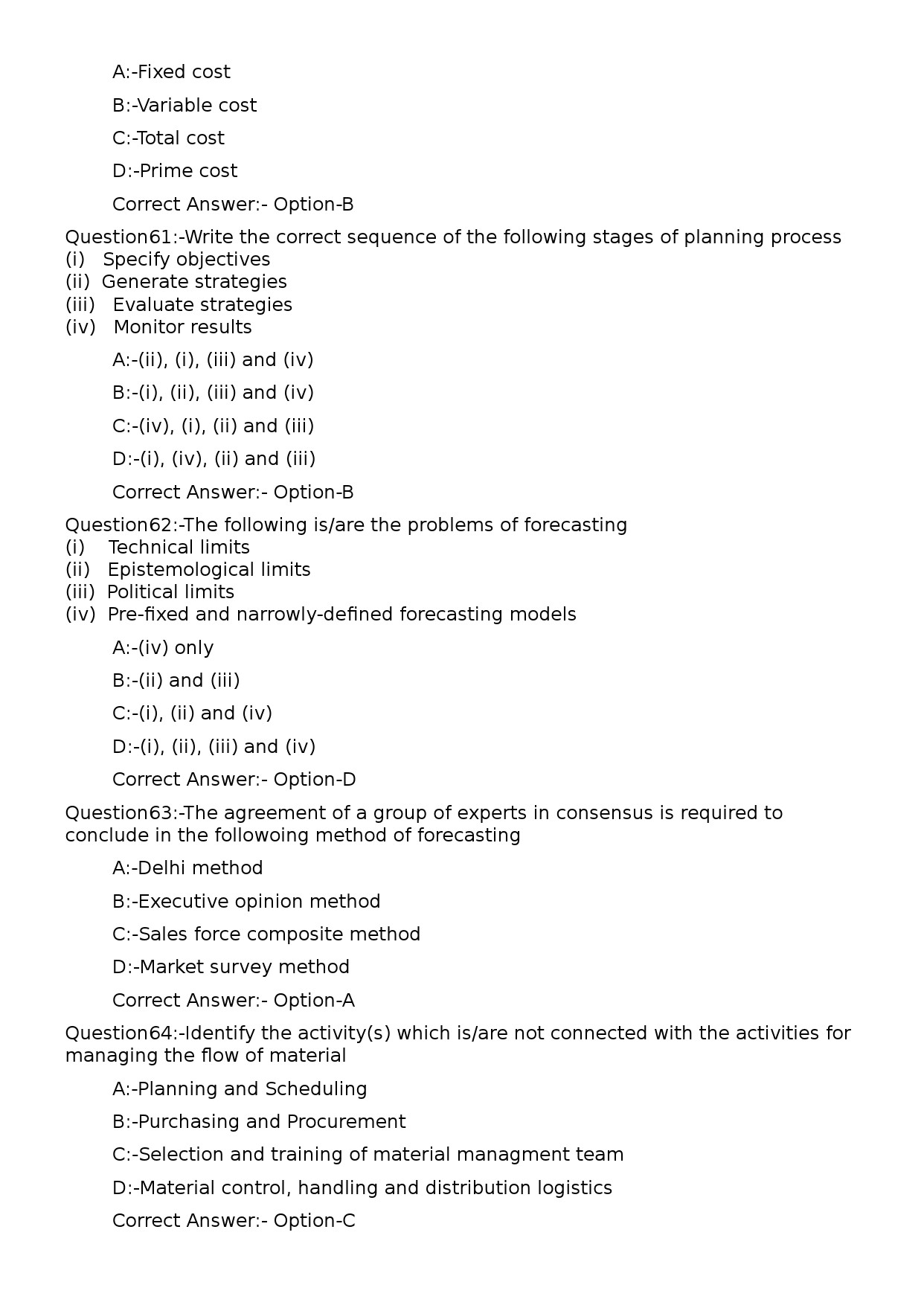 KPSC General Manager Exam 2023 Code 1332023OL 13