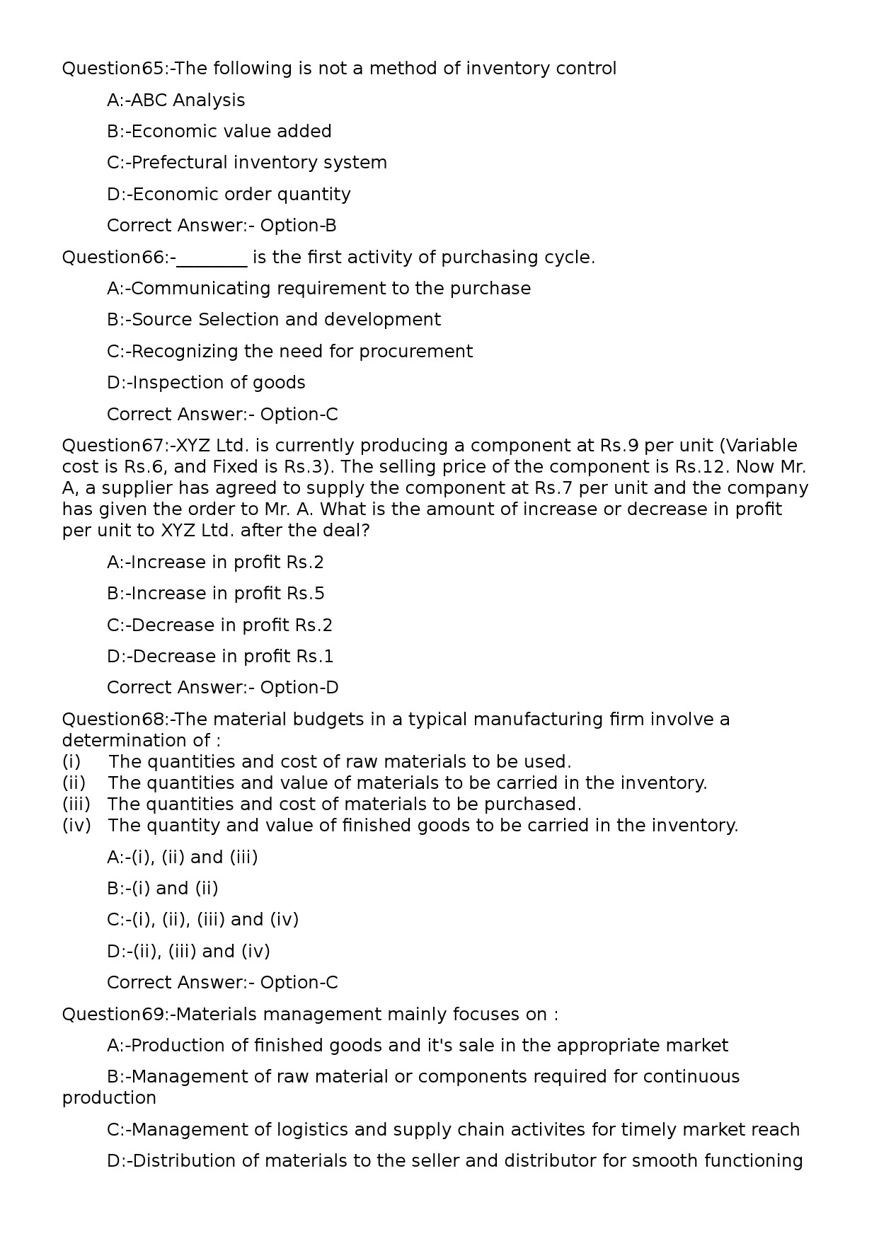 KPSC General Manager Exam 2023 Code 1332023OL 14