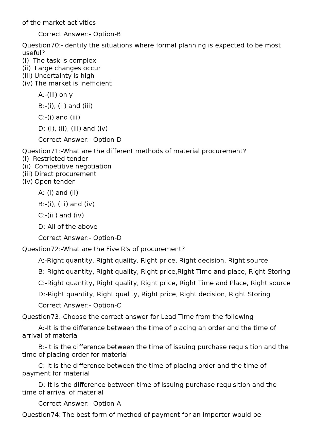 KPSC General Manager Exam 2023 Code 1332023OL 15