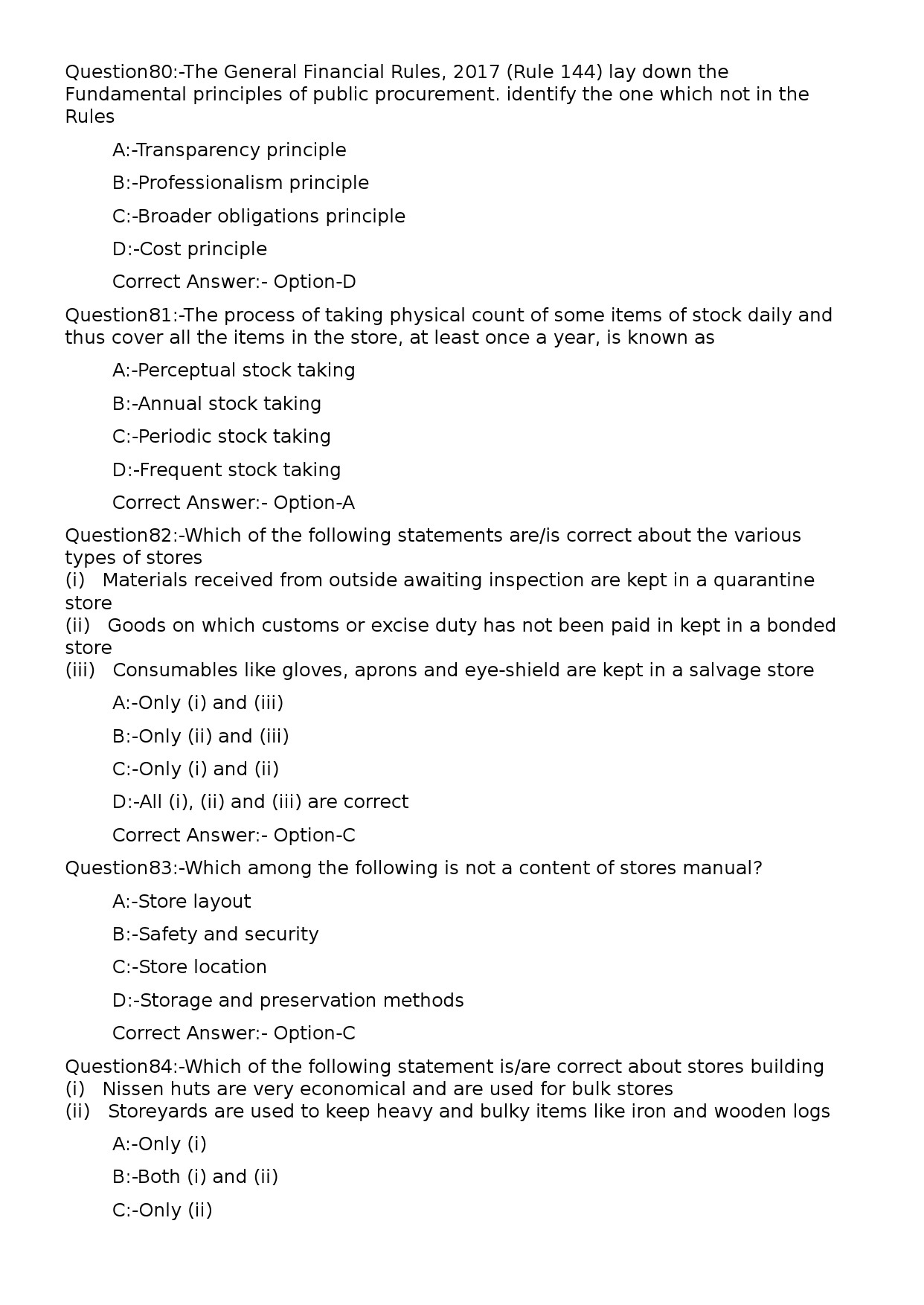 KPSC General Manager Exam 2023 Code 1332023OL 17