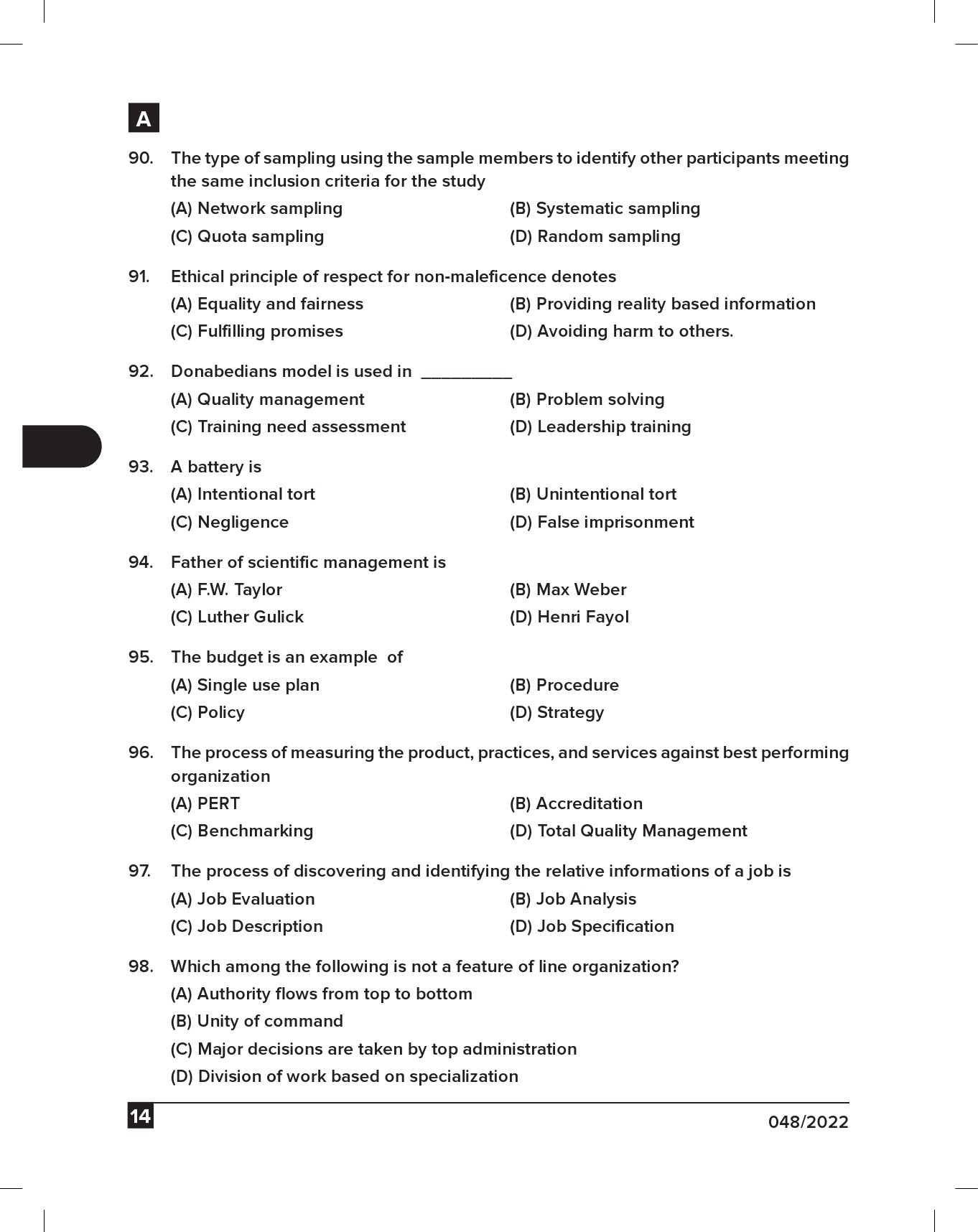 KPSC Nurse Grade II Homoeopathy Exam 2022 Code 0482022 13