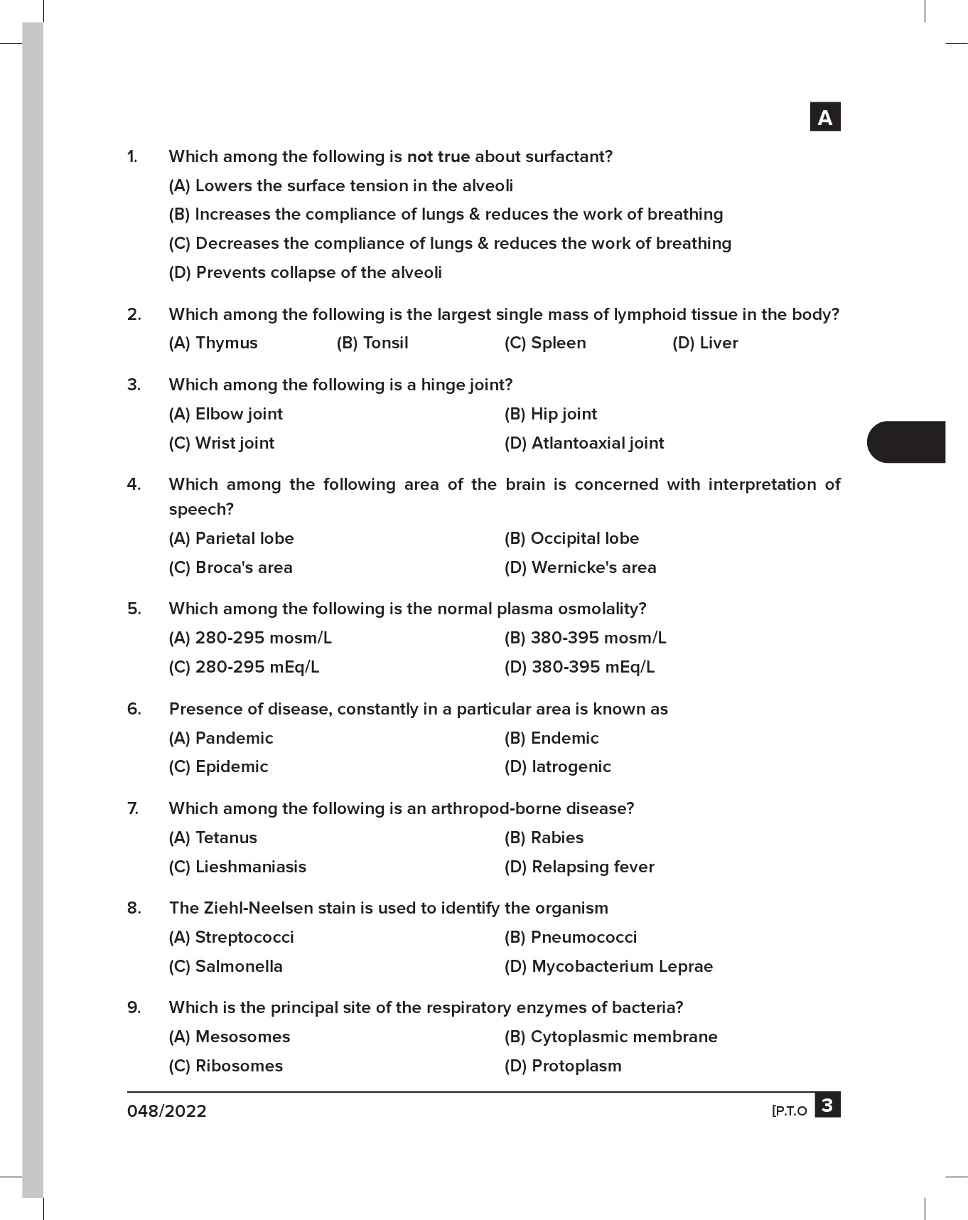KPSC Nurse Grade II Homoeopathy Exam 2022 Code 0482022 2