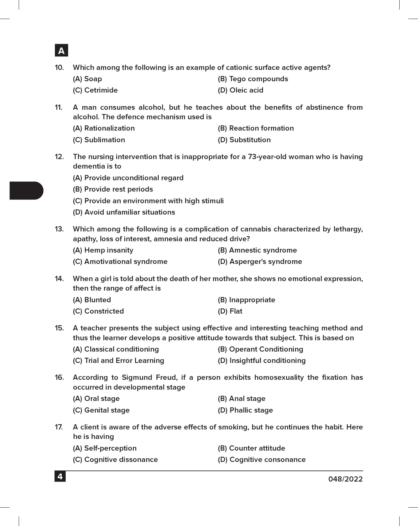 KPSC Nurse Grade II Homoeopathy Exam 2022 Code 0482022 3