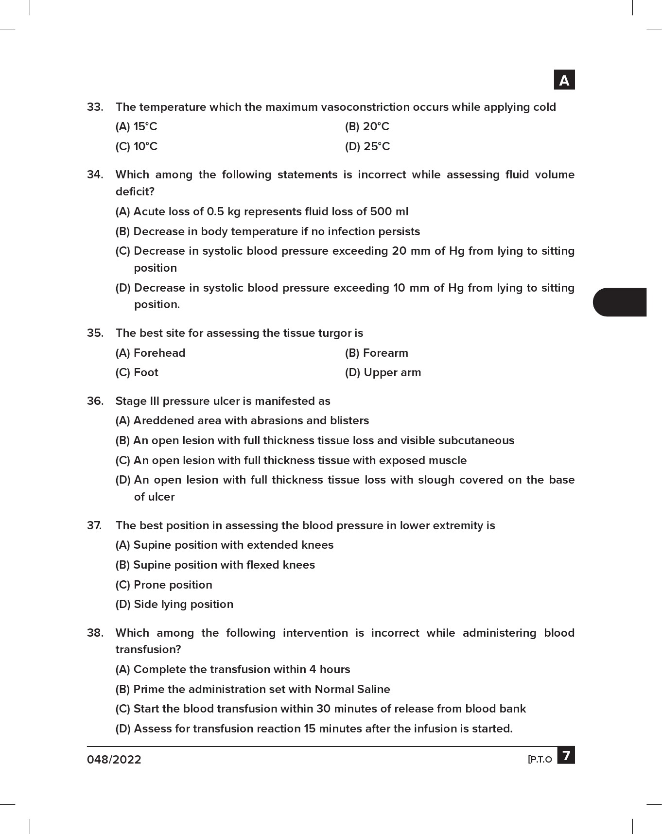 KPSC Nurse Grade II Homoeopathy Exam 2022 Code 0482022 6