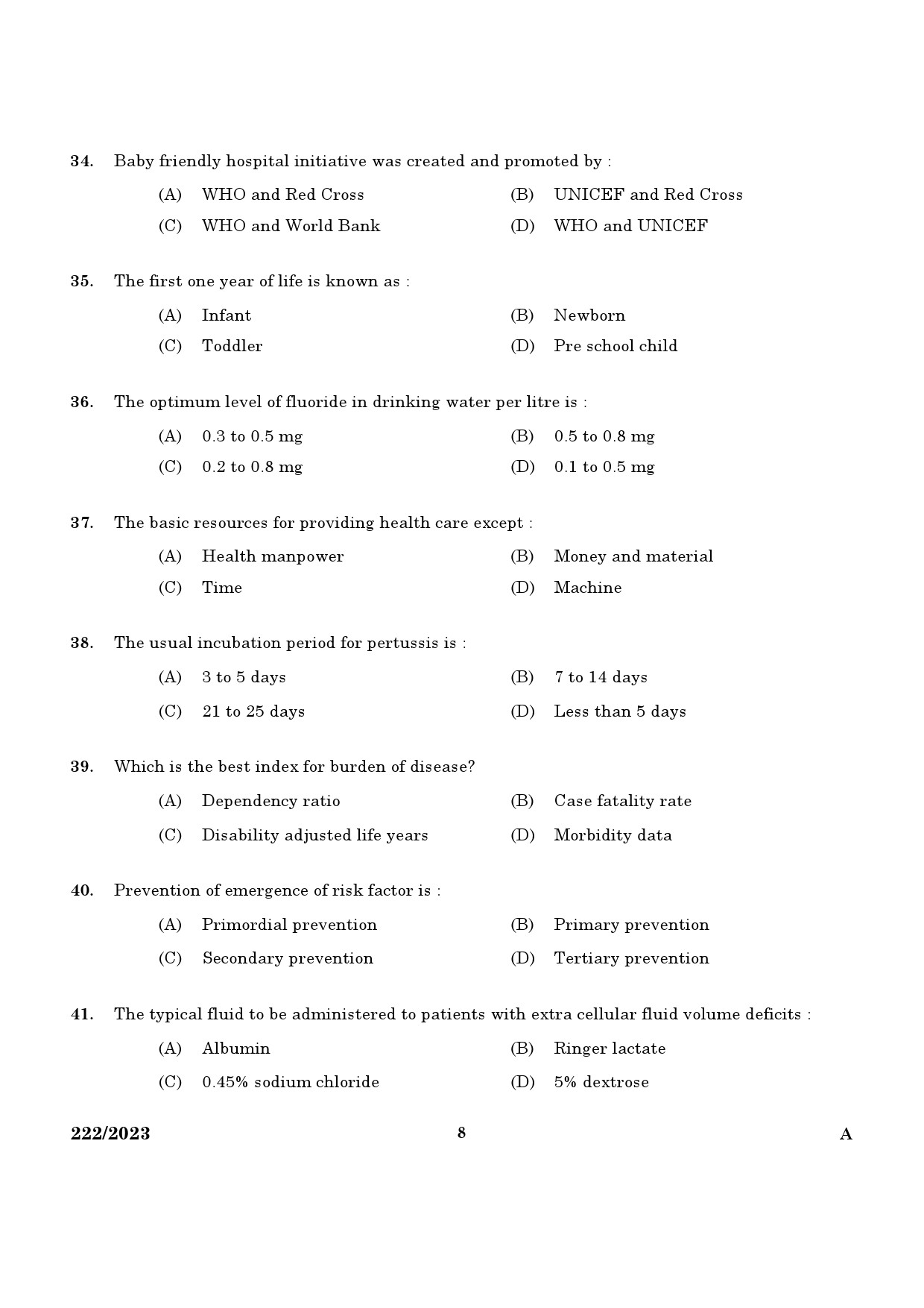 KPSC Staff Nurse Grade II Exam 2023 Code 2222023 6