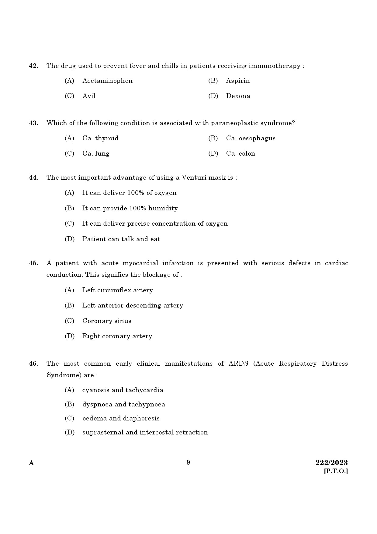 KPSC Staff Nurse Grade II Exam 2023 Code 2222023 7