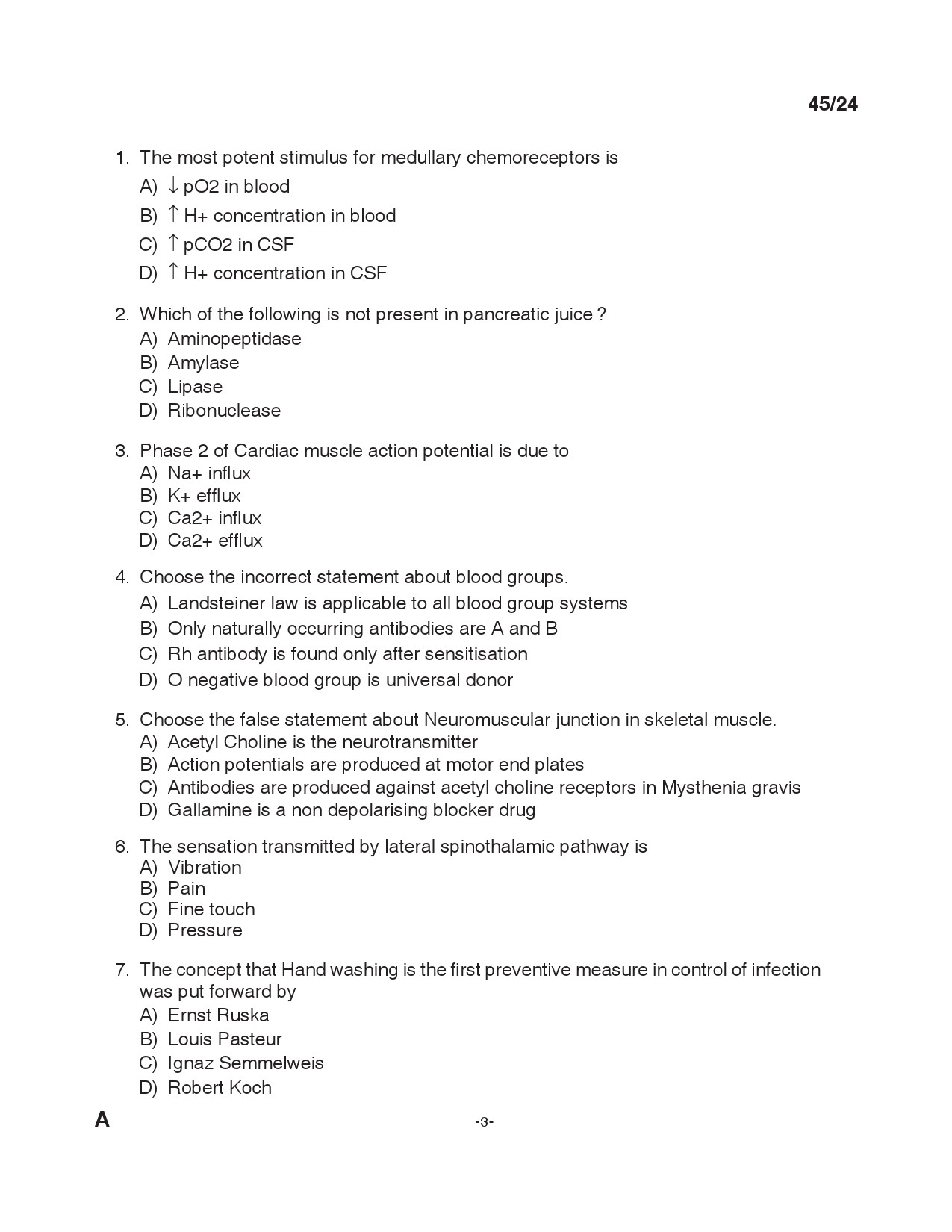 KPSC Staff Nurse Grade II Exam 2024 Code 0452024 2