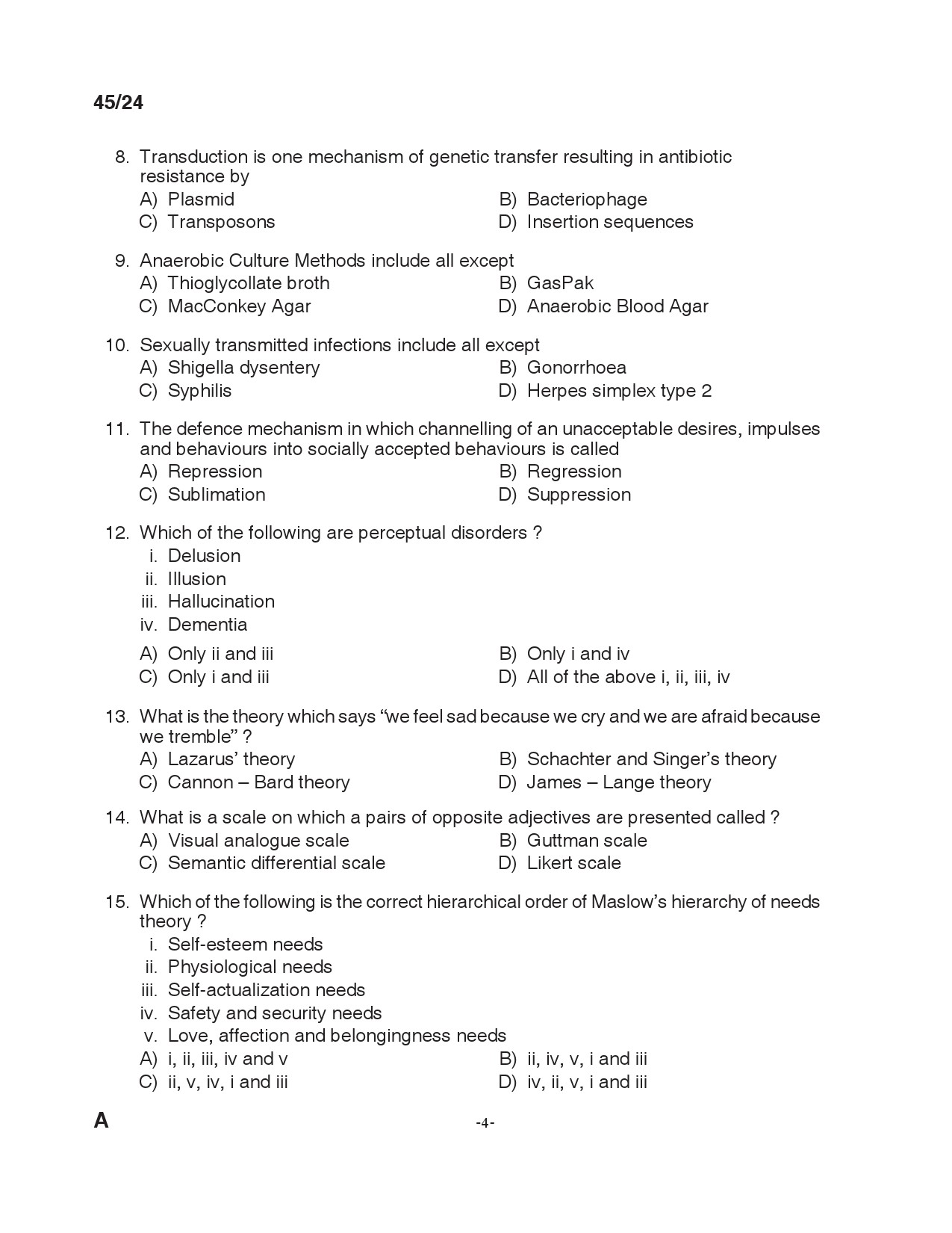 KPSC Staff Nurse Grade II Exam 2024 Code 0452024 3