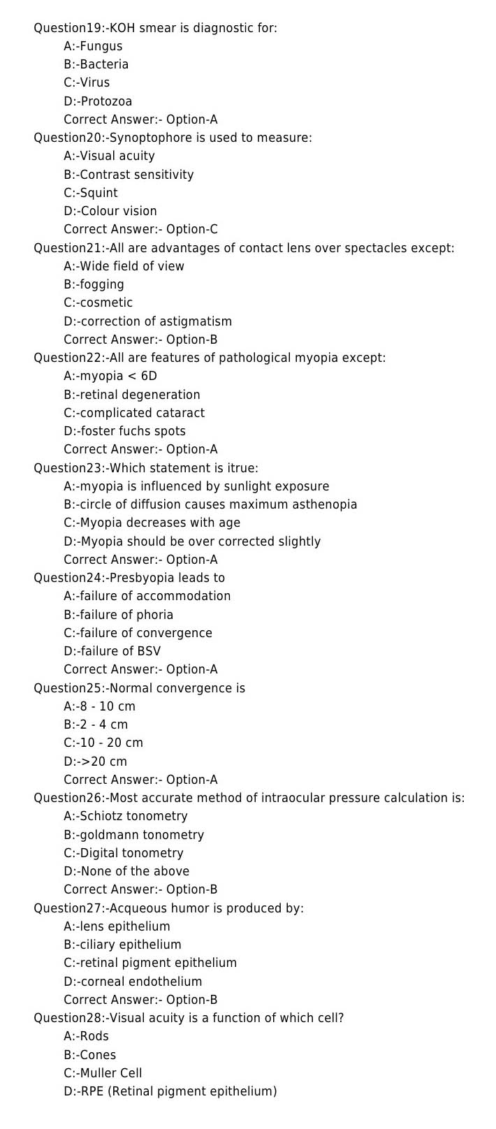 KPSC Optometrist Grade II Exam 2019 Code 672019OL 3