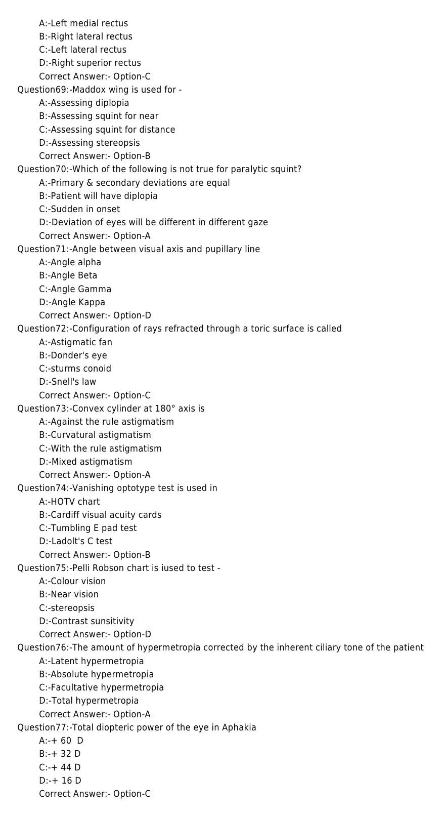 KPSC Optometrist Grade II Exam 2019 Code 672019OL 8