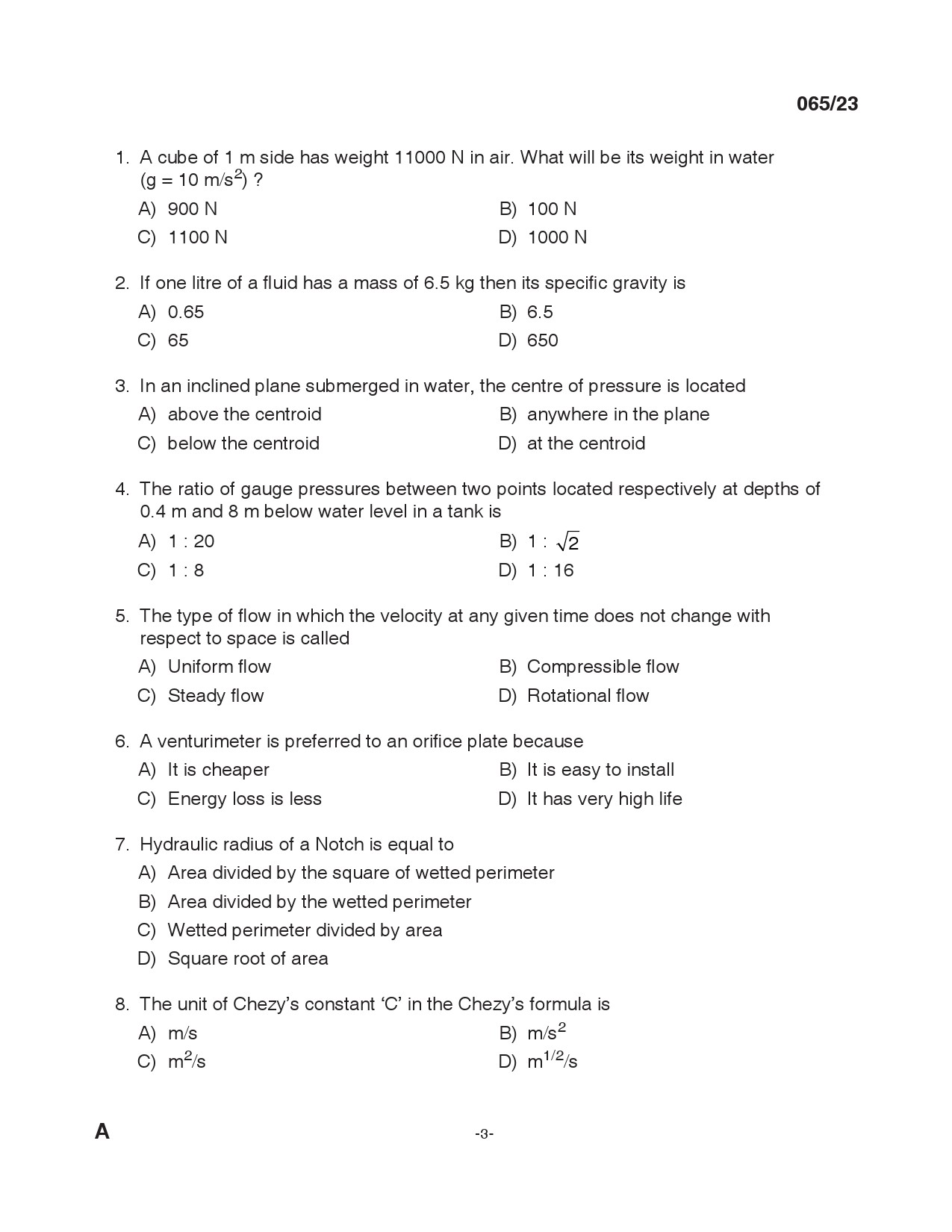 KPSC Overseer Exam 2023 Code 0652023 2