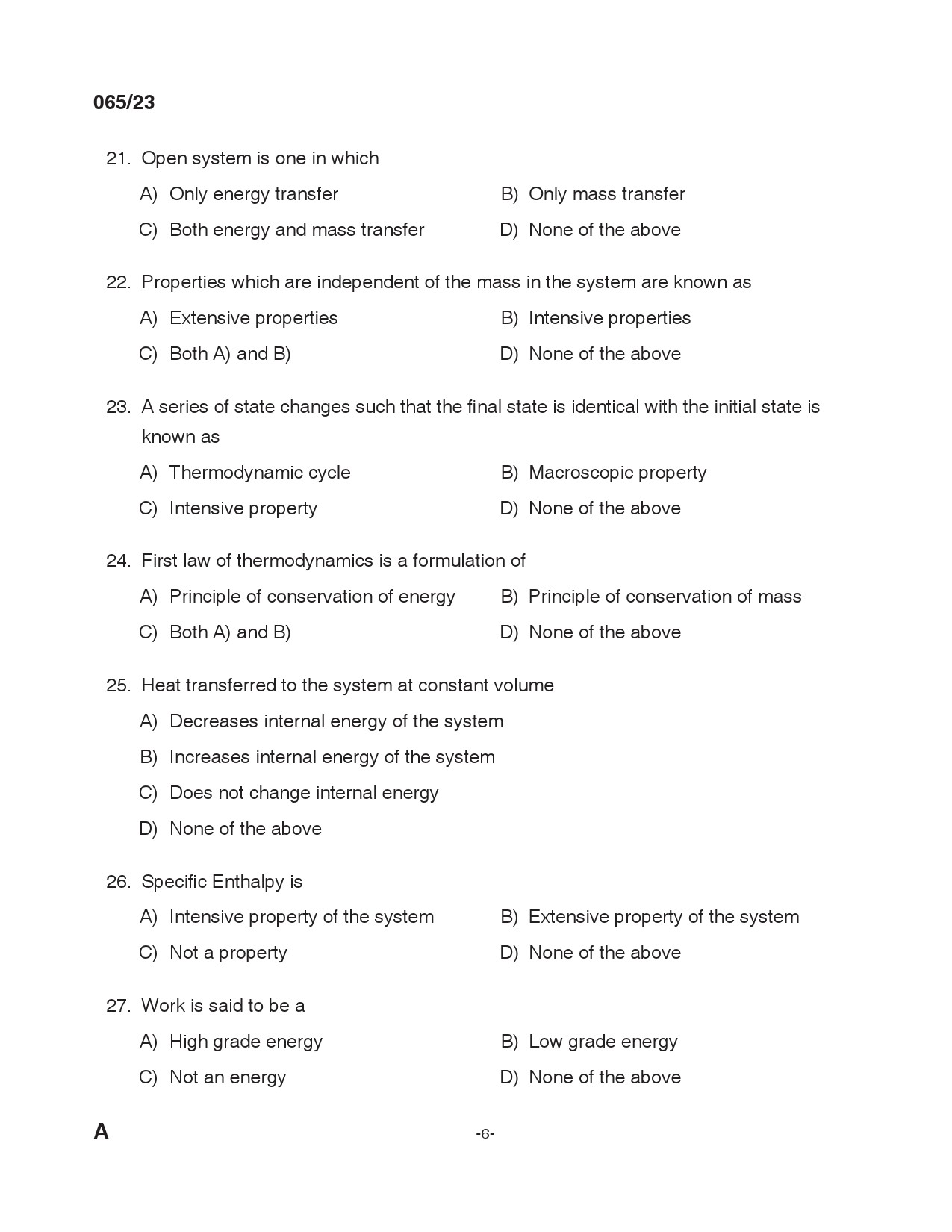 KPSC Overseer Exam 2023 Code 0652023 5