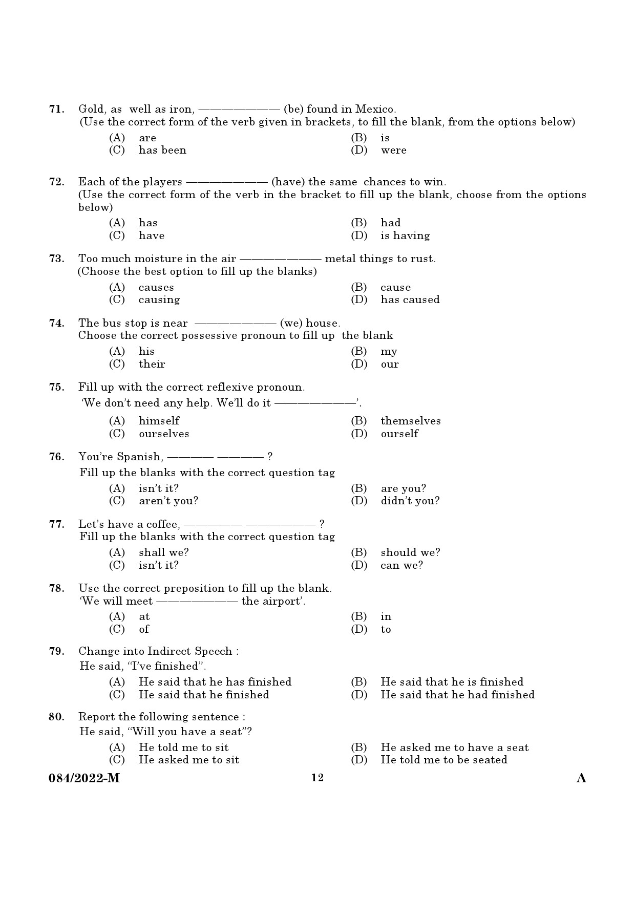 KPSC Plus 2 Level Common Prelims Exam Malayalam Stage II Question Paper 2022 10
