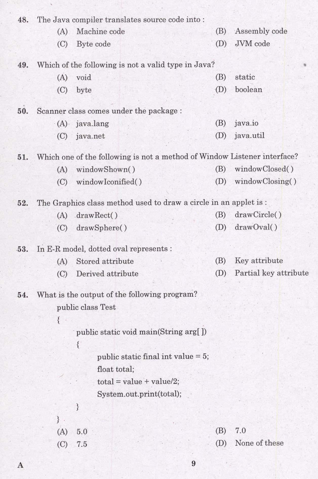 KPSC Programmer Exam 2015 Code 1452015 7