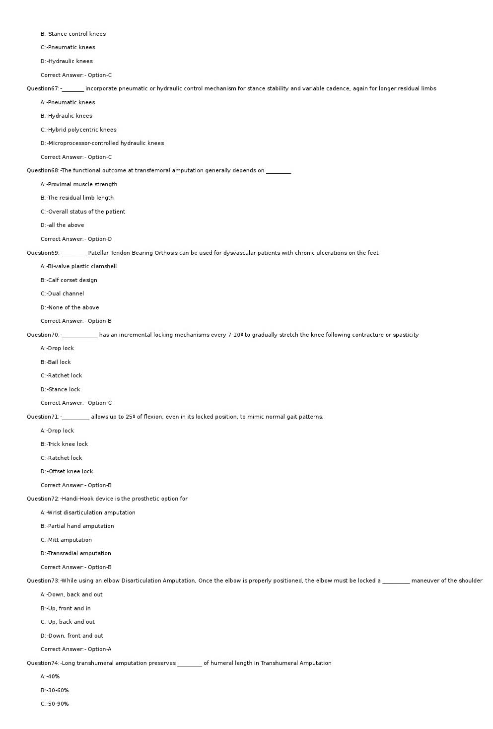 KPSC Prosthetic and Orthotic Engineer Exam 2020 Code 122020OL 9