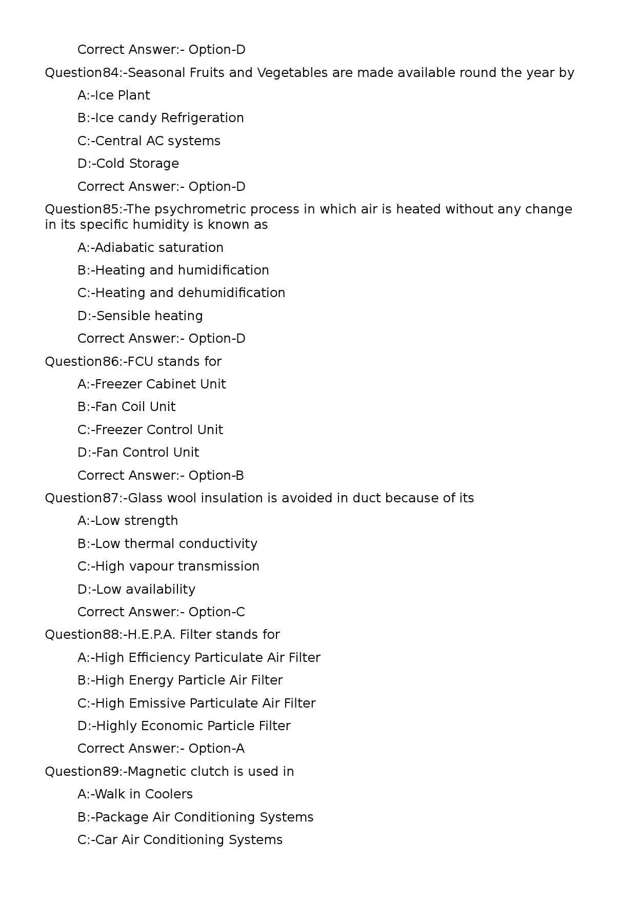 KPSC Refrigeration Mechanic Exam 2023 Code 182023OL 16