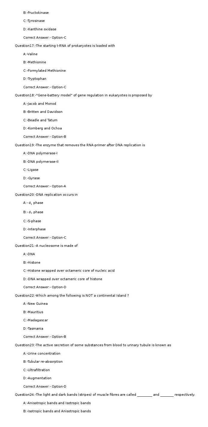 KPSC Scientific Assistant Biology Exam 2021 Code 12021OL 3