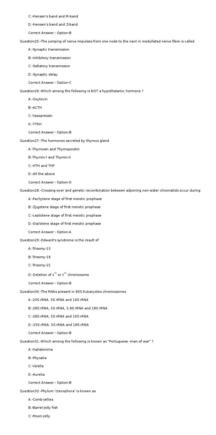 KPSC Scientific Assistant Biology Exam 2021 Code 12021OL 4