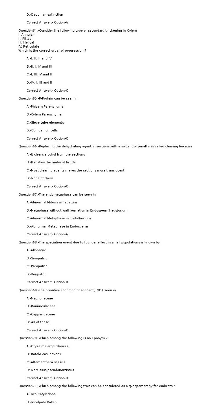 KPSC Scientific Assistant Biology Exam 2021 Code 12021OL 9