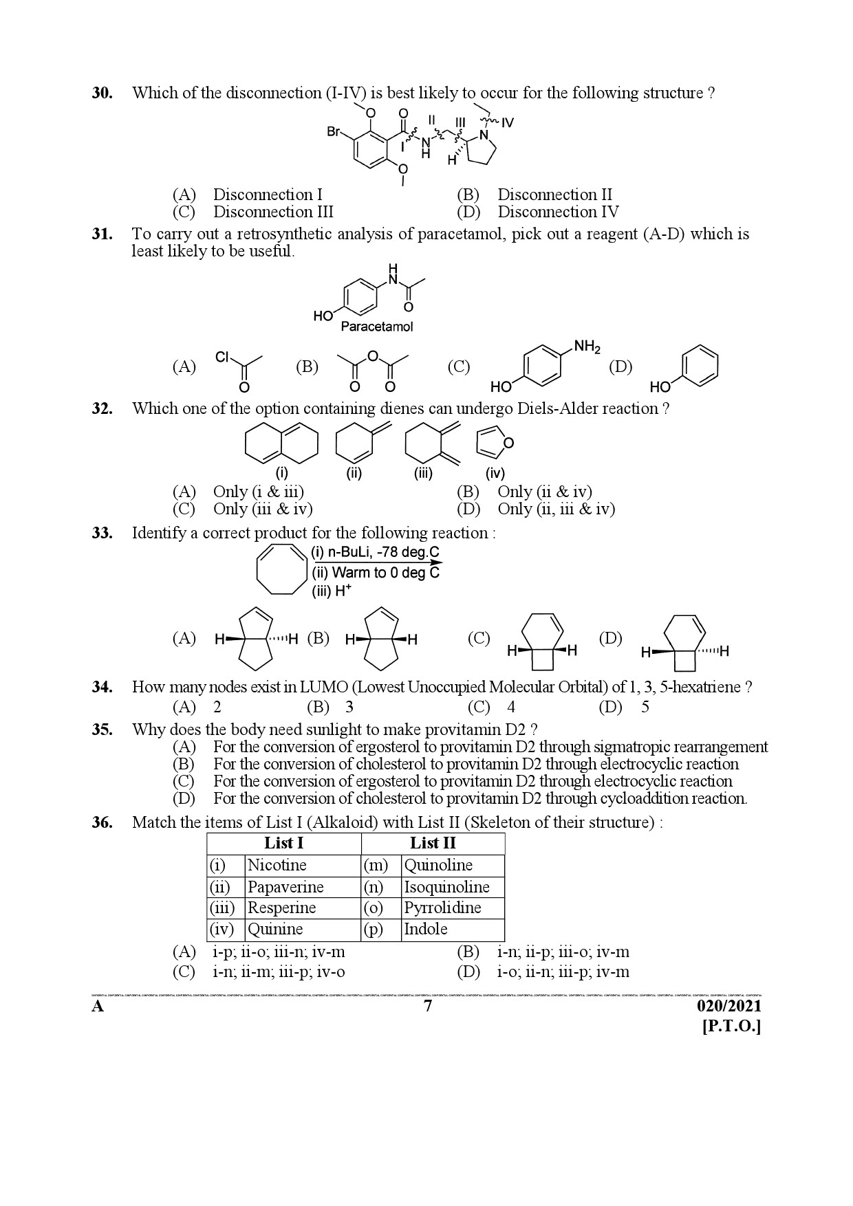 KPSC Scientific Officer Chemistry Exam 2021 Code 0202021 6