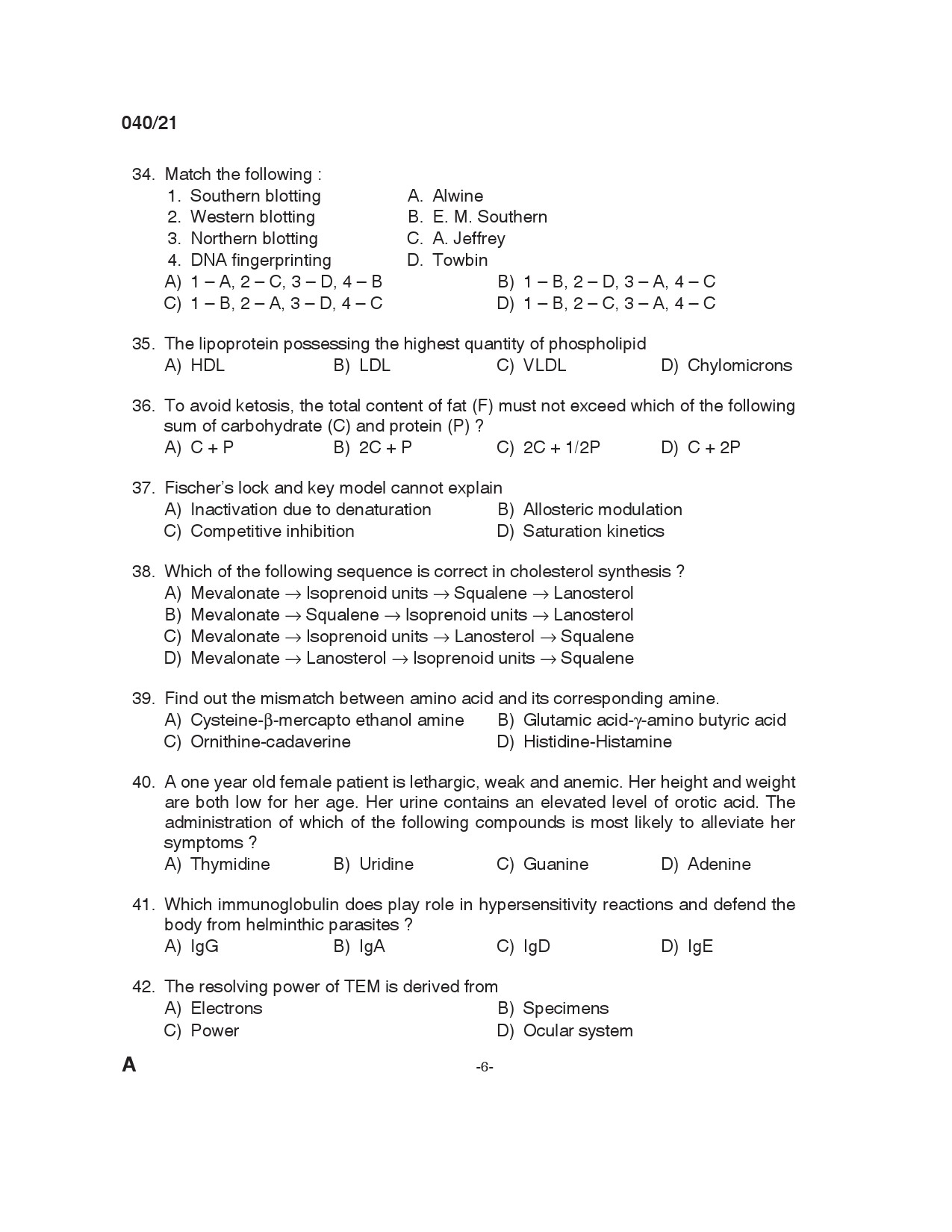 KPSC Scientific Officer Chemistry Exam 2021 Code 0402021 5