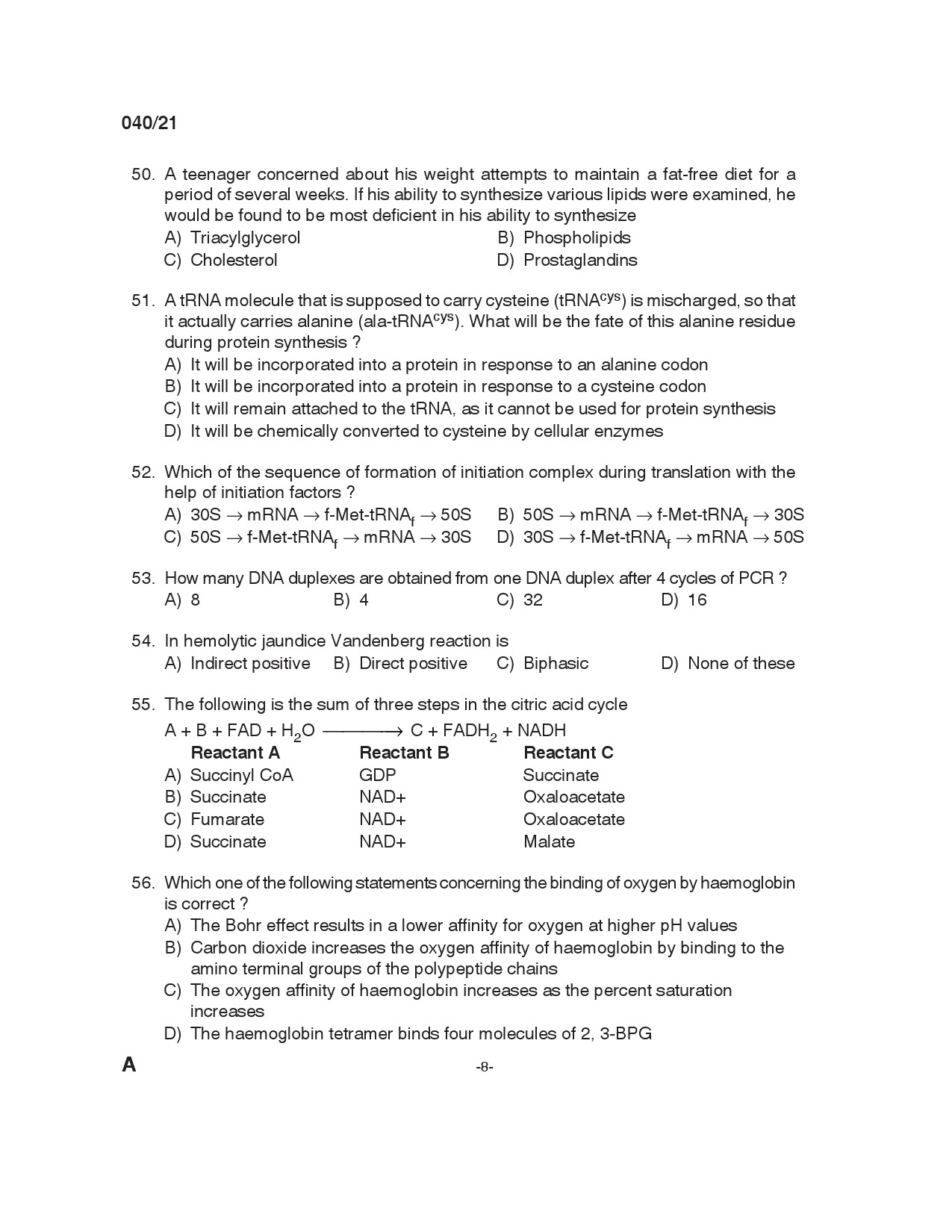 KPSC Scientific Officer Chemistry Exam 2021 Code 0402021 7