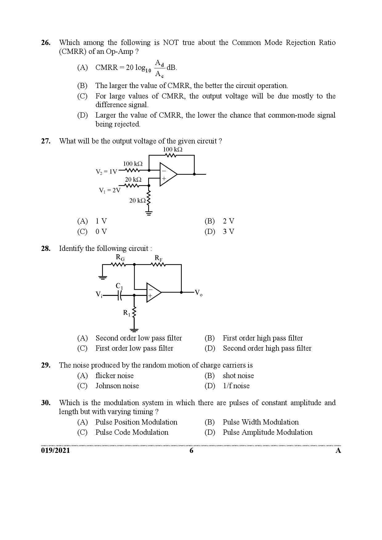 KPSC Scientific Officer Physics Exam 2021 Code 0192021 5