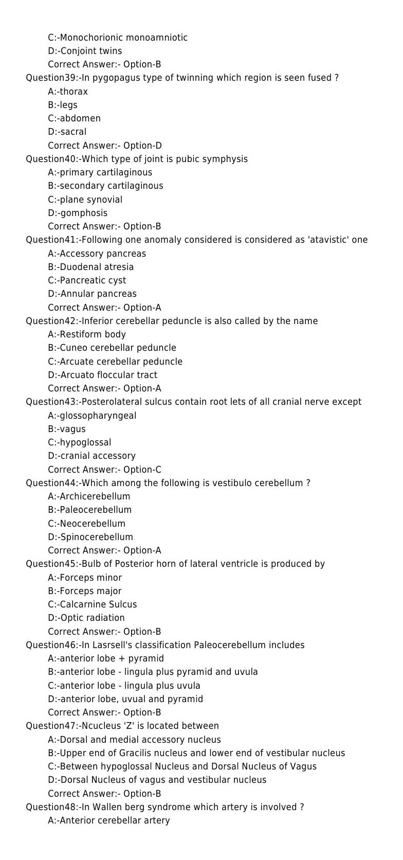 KPSC Senior Lecturer In Anatomy Exam 2017 Code 1042017OL 5