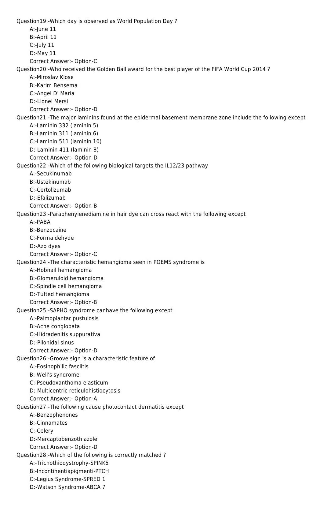 KPSC Senior Lecturer In Dermatology And Venerology Exam 262018OL 3