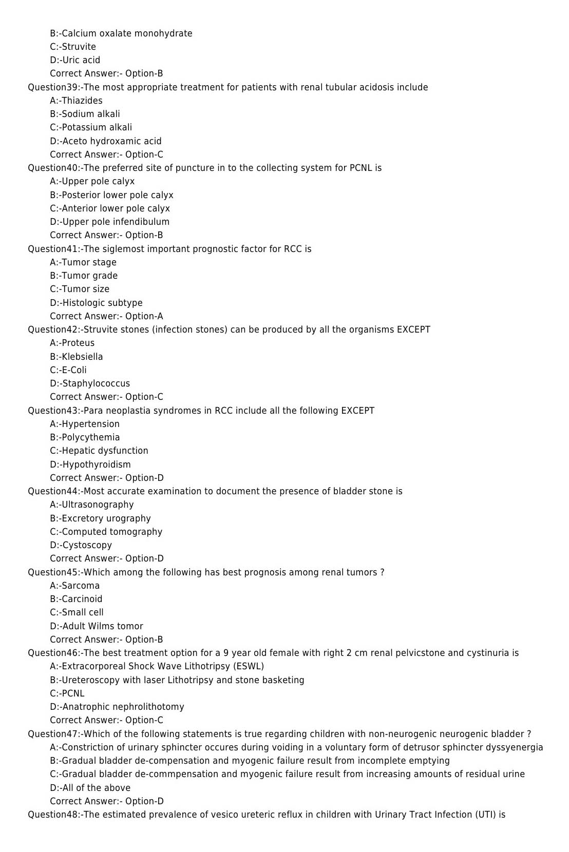 KPSC Senior Lecturer In Genitourinary Surgery Exam 12018OL 5