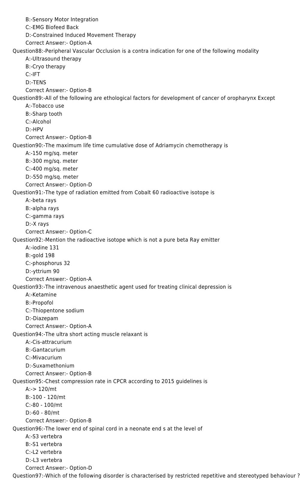 KPSC Senior Lecturer In Neurosurgery Exam 2016 Code 872016OL 10