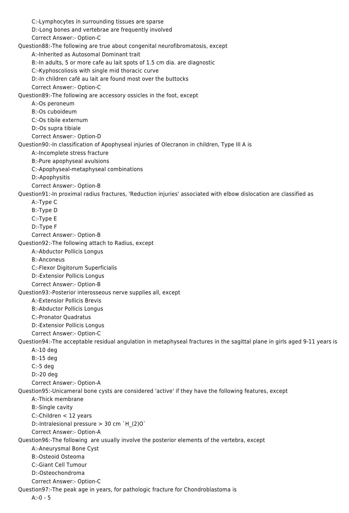 KPSC Senior Lecturer In Orthopaedics Exam 2018 Code 102018OL 10