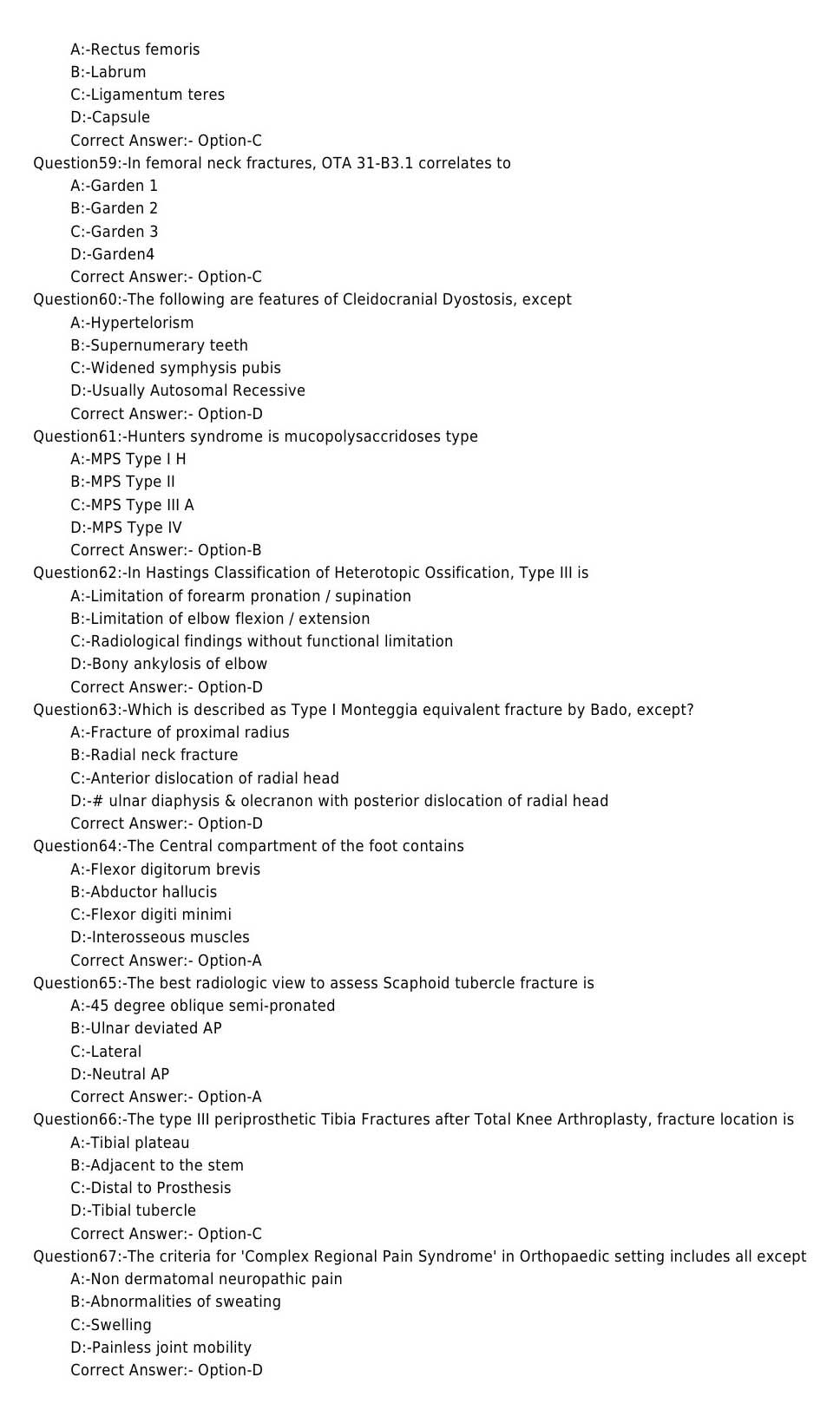 KPSC Senior Lecturer In Orthopaedics Exam 2018 Code 102018OL 7