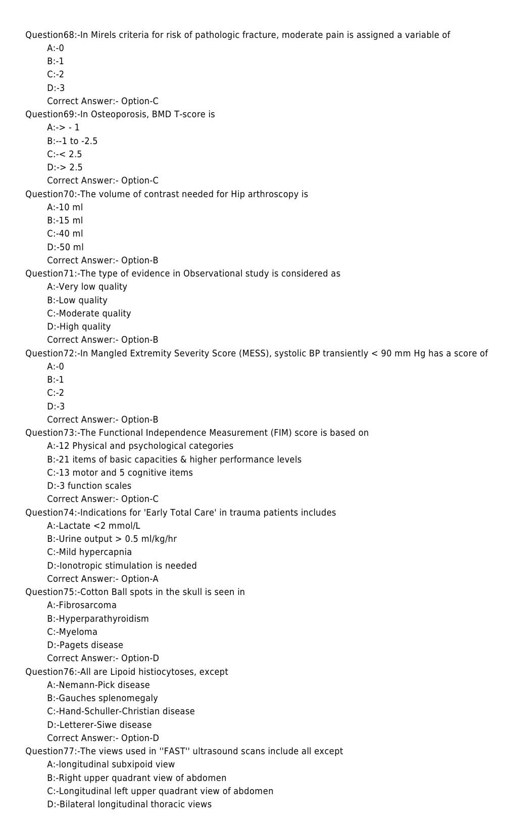 KPSC Senior Lecturer In Orthopaedics Exam 2018 Code 102018OL 8