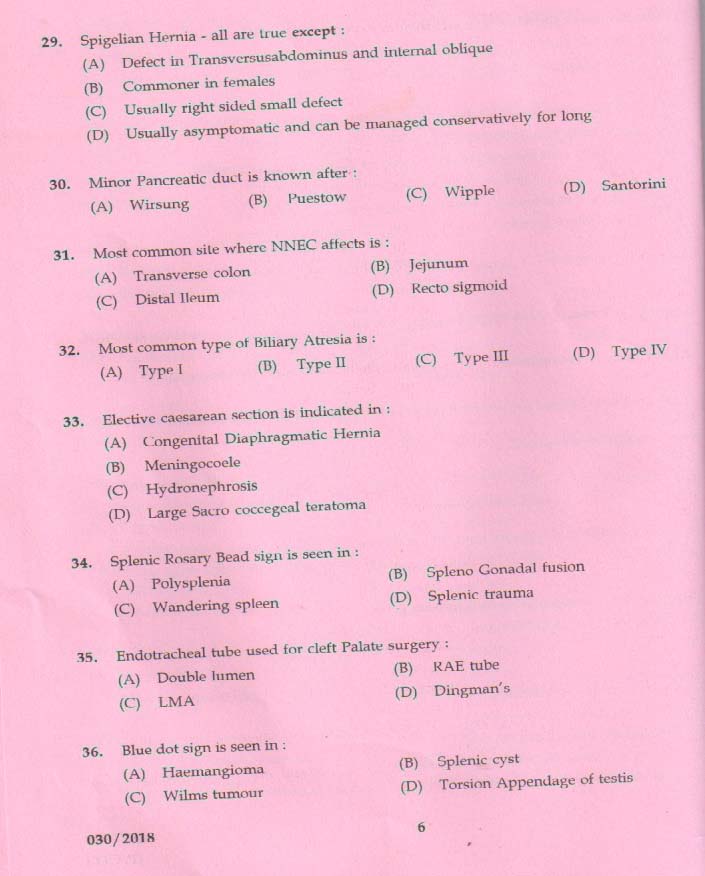 KPSC Senior Lecturer in Paediatric Surgery Exam 0302018 5