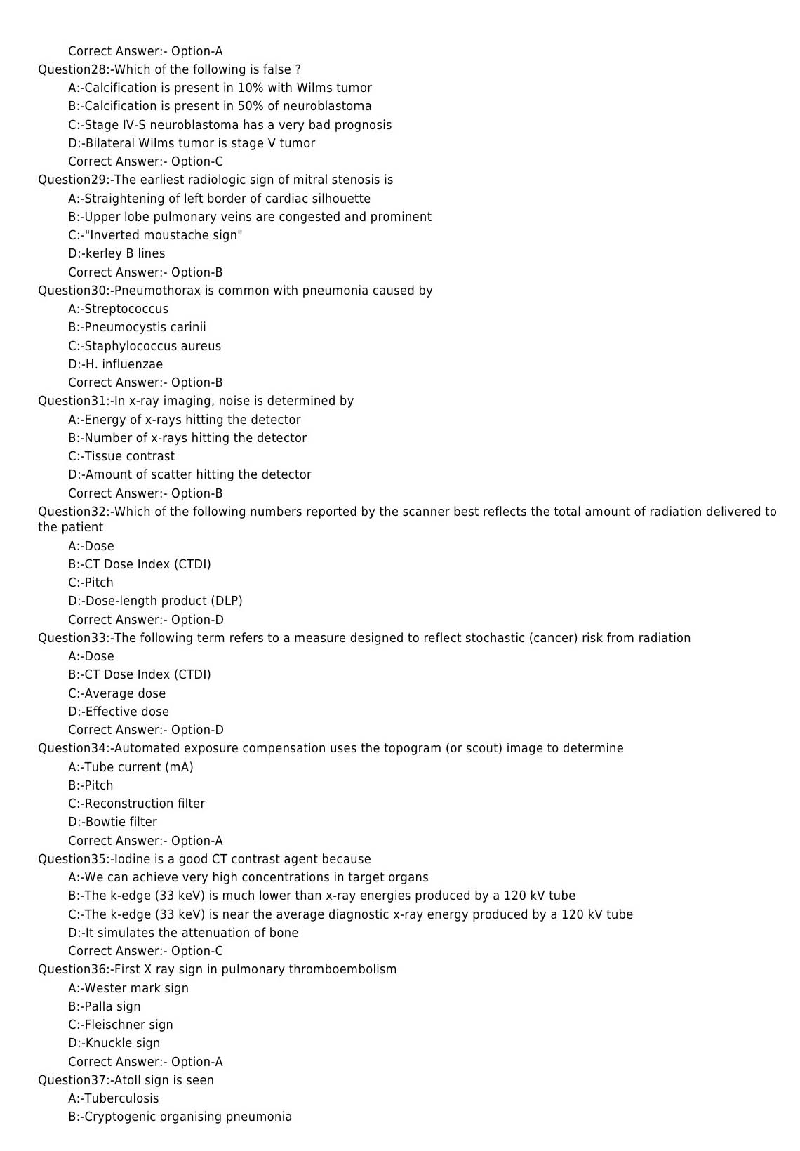 KPSC Senior Lecturer In Radiodiagnosis Exam 2018 Code 252018OL 4