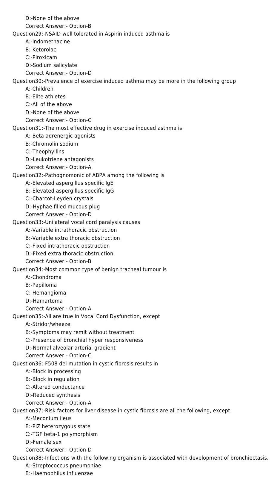 KPSC Tuberculosis And Respiratory Medicine Exam 172018OL 4