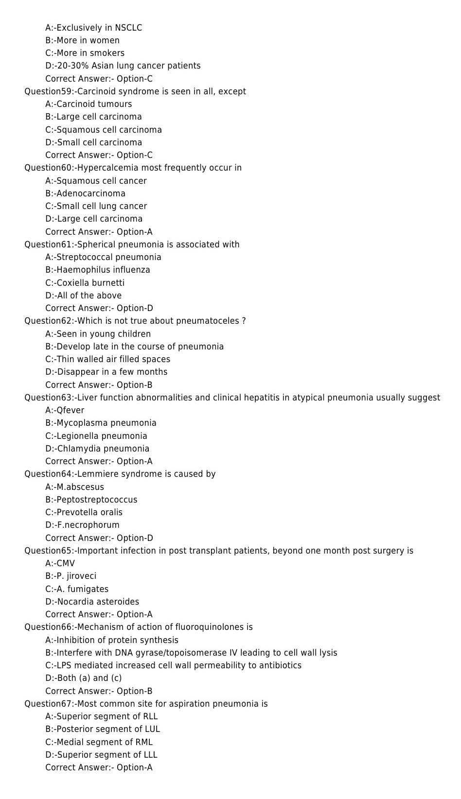 KPSC Tuberculosis And Respiratory Medicine Exam 172018OL 7