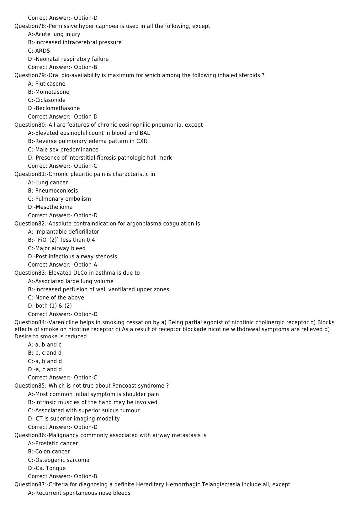 KPSC Tuberculosis And Respiratory Medicine Exam 172018OL 9