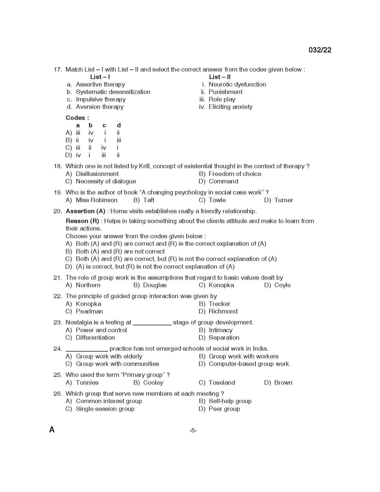 KPSC Social Worker Exam 2022 Code 0322022 4