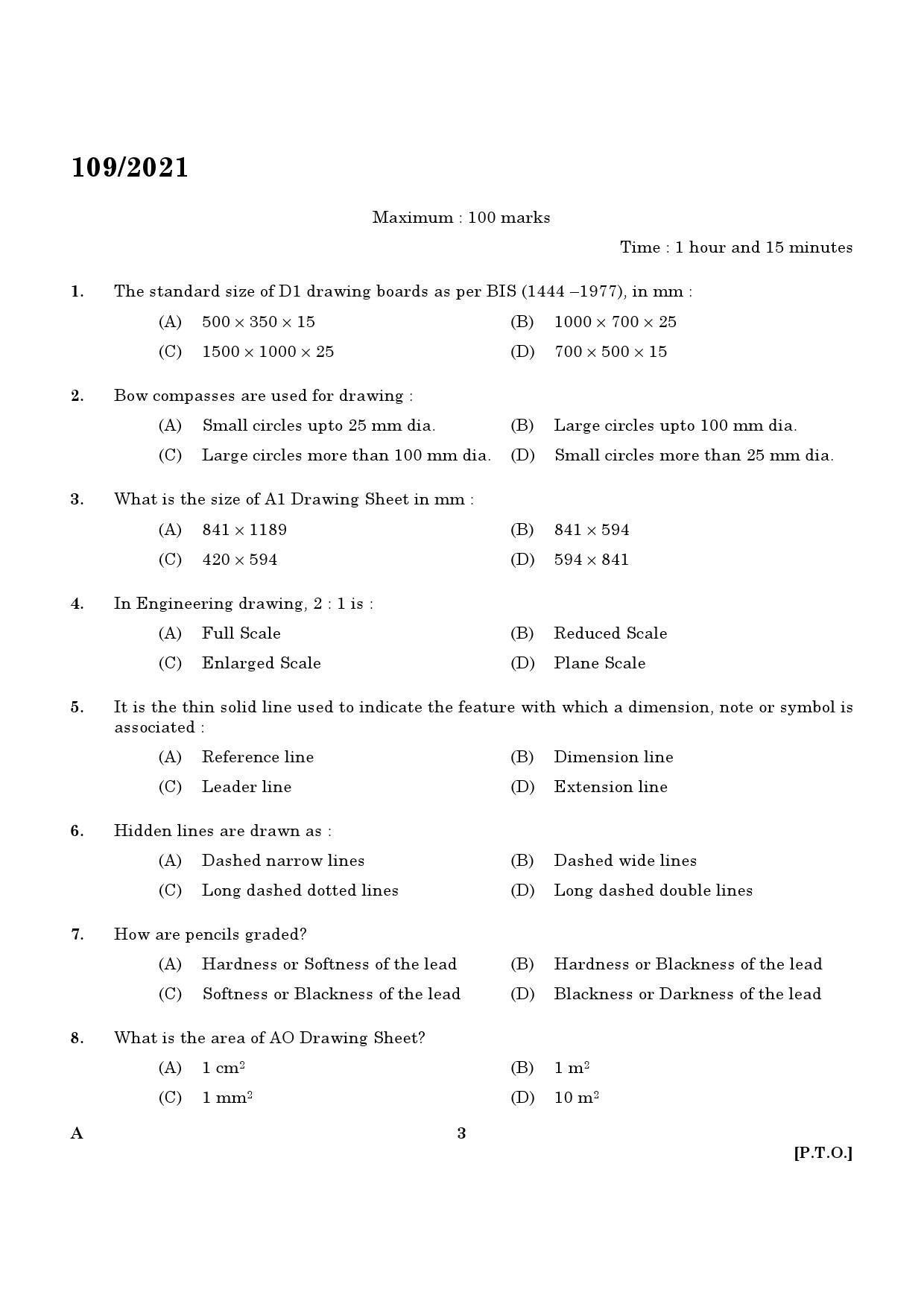 KPSC Planning Surveyor Grade II Exam 2021 Code 1092021 1