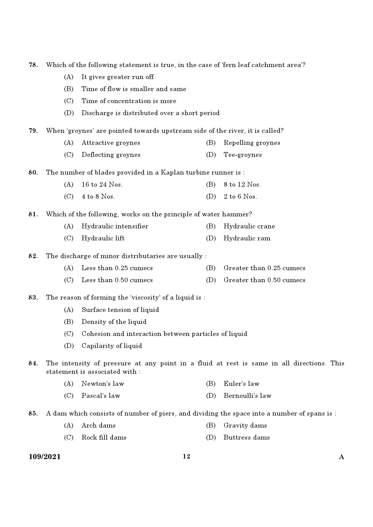 KPSC Planning Surveyor Grade II Exam 2021 Code 1092021 10